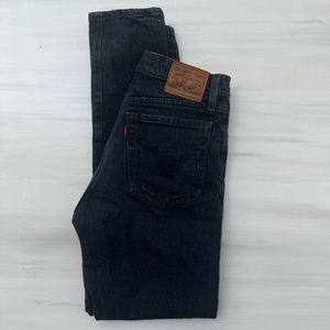 Levi’s Wedgie Icon Fit Ankle Jeans, Black, Size 24